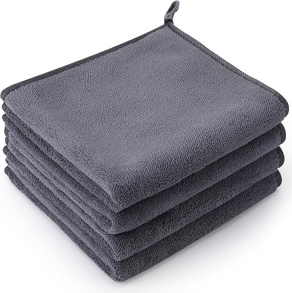 saerryor Microfiber Hand Towels with Hanging Loop Kitchen Hand Towels