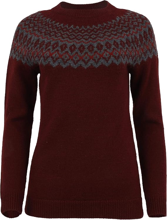 ICEWEAR Ásta Merino Wool Sweater - 100% Soft Merino Wool with Iceland Pattern
