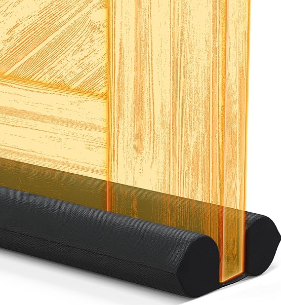Everlasting Comfort 2-Sided Door Draft Stopper for Bottom of Door - Keeps Cold Air in & Heat Out, Blocks Sound, Light & Air Leaks, Quick Install Gap Filler Sweep for Home - Fits 30"- 36" W