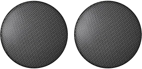 CNSZNAT 4 Inch Speaker Grill Cover Round Metal Mesh Speaker Grills Guard Protector Dust Cover Replacement- 2 Pack, Black