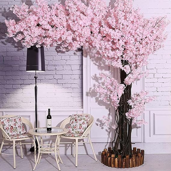 Artificial Cherry Blossom Tree Cherry Blossom Tree Handmade Gorgeous Fake Vines Flowers For Home Wedding Party Garden Office Christmas Decoration for Indoor and Outdoor