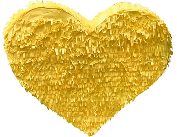 Large Yellow Heart Pinata 19" Wedding Pinata Valentine's Day Party Supplies