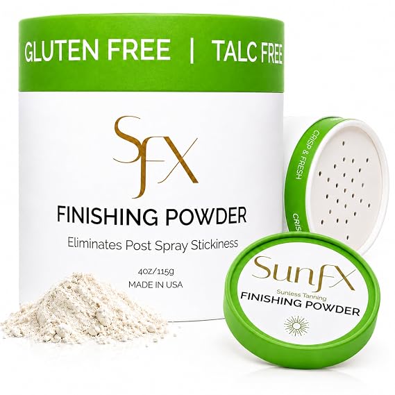 SunFX Setting Powder Post Spray Tan Crisp & Fresh 4 Ounce Pack of 1