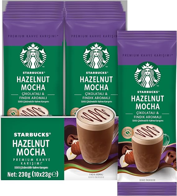 Nestle Starbucks Hazelnut Mocha Premium Kahve Karışımı 10x23 g