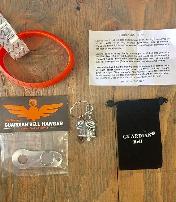 Guardian Bell Never Ride Faster Complete Motorcycle KIT W/Hanger & Wristband