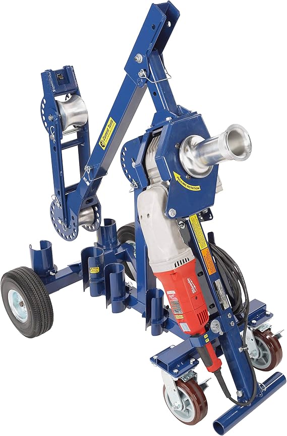 66 High Speed Cable Puller - Heavy Electrical Cable Puller with 6 000 LB Pulling Capacity & Four Wheel Carriage Included