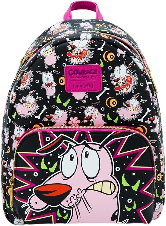 Loungefly Courage The Cowardly Dog Mini Backpack PINK NONE