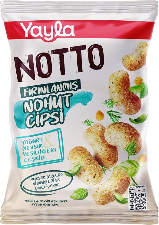 Yayla Notto Yoğurt & Mevsim Yeşillikleri Çeşnili Nohut Cipsi