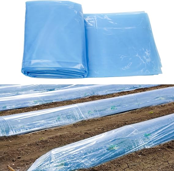 Greenhouse Plastic Sheeting Cover 8x24 Ft - UV Resistant Polyethylene Film for Hoop House, Heavy Duty Tear Proof Garden Plant Protection