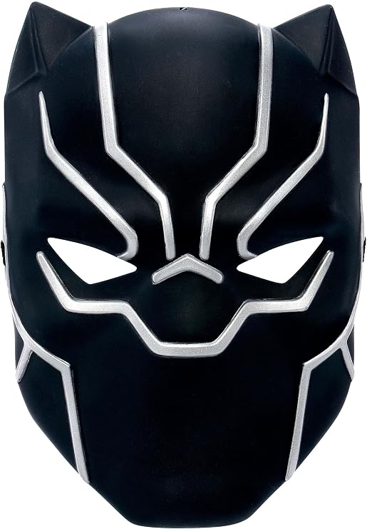 Jazwares Marvel Black Panther Youth Mask - Plastic Mask with Elastic Strap Standard