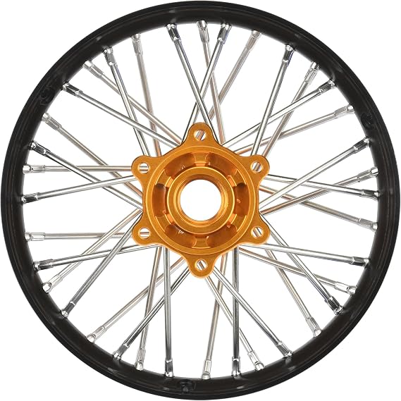Pro-Line Racing 1/4 Pro-Spec Aluminum V2 Bead Rear Wheel Assembled Black/Gold Promoto-MX PRO283700T3