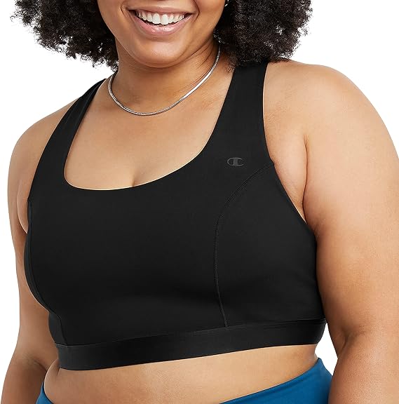 Champion Women'S Sports Bra, Absolute, Moderate Support Sports Bra For Women (Plus Size)
