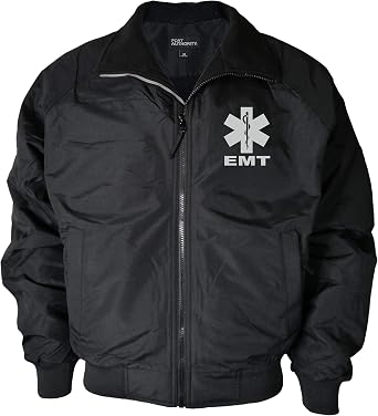 EMT Heavyweight Jacket, Reflective Logo, Fleece body Lining & polyfill sleeve lining jacket, Emergency Medical