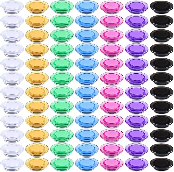 Fridge Magnet, 84 Pack Strong Refrigerator Magnets, 7 Colors Heavy Duty Small Round Transparent Decorative Magnet, Cute Colorful Office Whiteboard Magnets, Locker Magnet for Home School Kitchen