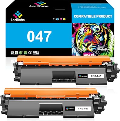 LeciRoba 047 Black Toner Cartridge Replacement for Canon Cartridge 047 for Canon Imageclass LBP113W MF113W MF110 LBP110 LBP113W MF113W MF110 LBP110 Series Printer 2-Pack