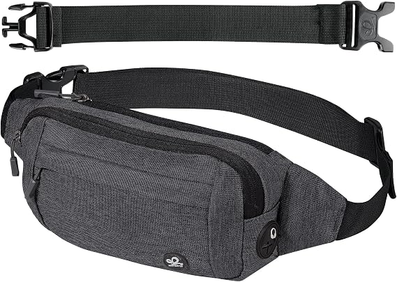 WATERFLY Small Fanny Pack Crossbody Lightweight Waist Bag for Woman Man