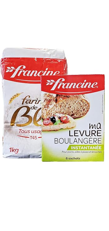 Francine French Imported T45 Wheat Flour & Baker's Yeast Bundle