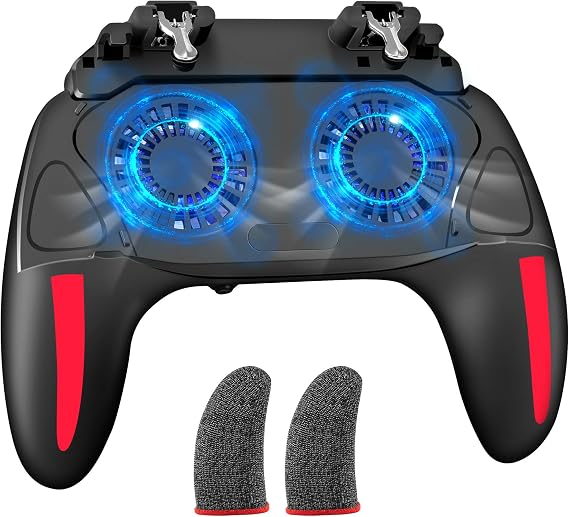 Wilderness Behavior pubg cod mobile cod mobile controller integrated Mission call 4-finger operation Smartphone heat sink High sensitivity Shooting button iPhone ios android 2-stage air volume adjustment fan Compatible with various games Dual fan allows rapid heat dissipation 2 finger sacks