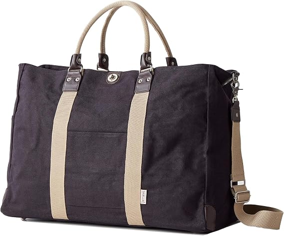 Yubi HANPU KOUBOU Duffel Bag for Travel Travel Bag for Men Women Canvas Duffel Bag Weekend Gym Bag Medium Size 3X84 (Black)