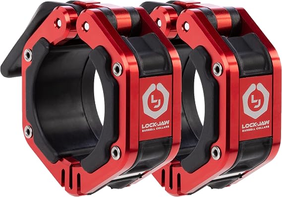 Lock-Jaw Flex Magnetic Barbell Collars/Clamps, 2"/50mm Olympic Bars | Heavy Duty Bar Clamps, Magnetic Secure Hold, Strength Training & Gym Use, Gym Accessories, Barbell Clamps