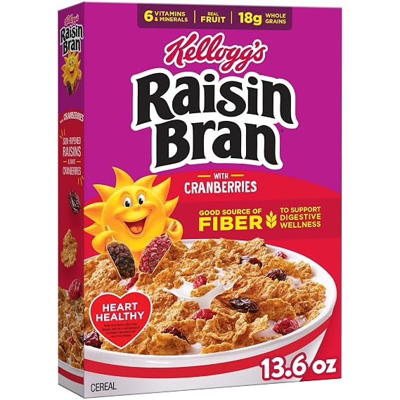 Kellogg's Raisin Bran With Cranberries Breakfast Cereal 13.6 oz