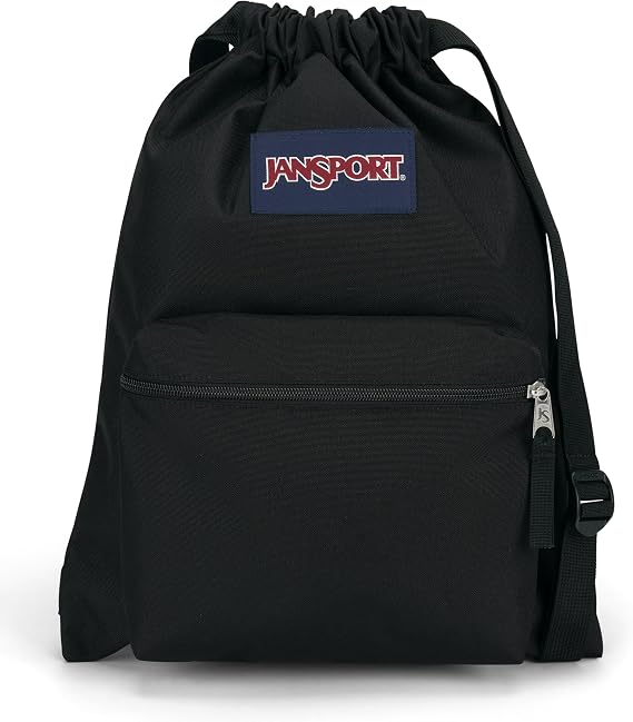 JanSport Draw Sack Adjustable Drawstring Gym/Travel Bag, Black