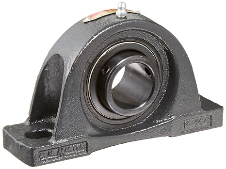 NP-22 Pillow Block Ball Bearing, Non-Expansion Type, Normal-Duty, Regreasable, Setscrew Locking Collar, Felt Seals, Cast Iron Housing, 1-3/8" Bore, 1-7/8" Base to Center Height, 5" Bolt Hole Spacing Width