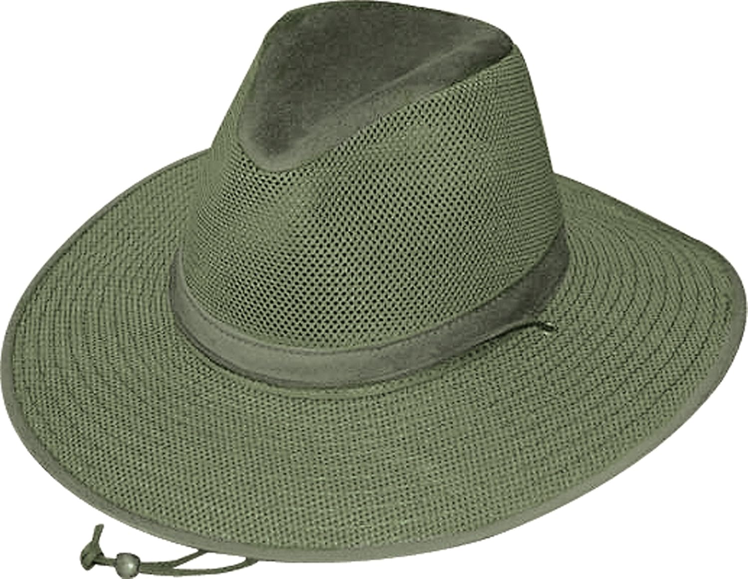 Henschel Hats Aussie Breezer Grande Wide Brim Sun Hat for Men with Adjustable Fit - Breathable Fishing Hat & Hiking Hats for Men - Durable Chin Strap, Perfect Mens Summer Hats for Camping Olive