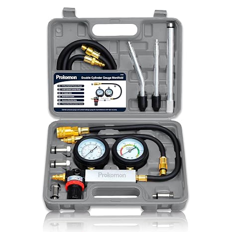 Engine Cylinder Leak Down Tester Kit, Grey