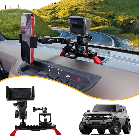 Dash Phone Holder and Camera Mount for Ford Bronco 2021-2026 2/4 Door