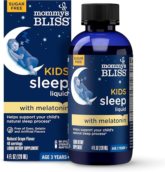 Mommy's Bliss Kids Sleep Support Liquid w/Melatonin, Grape Flavor, 4 Oz