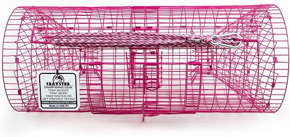 Pink Stream Cylinder Crawfish Trap