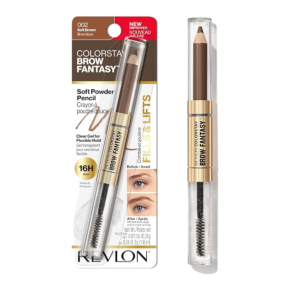 Revlon ColorStay Brow Fantasy Pencil & Gel, 002 Soft Brown