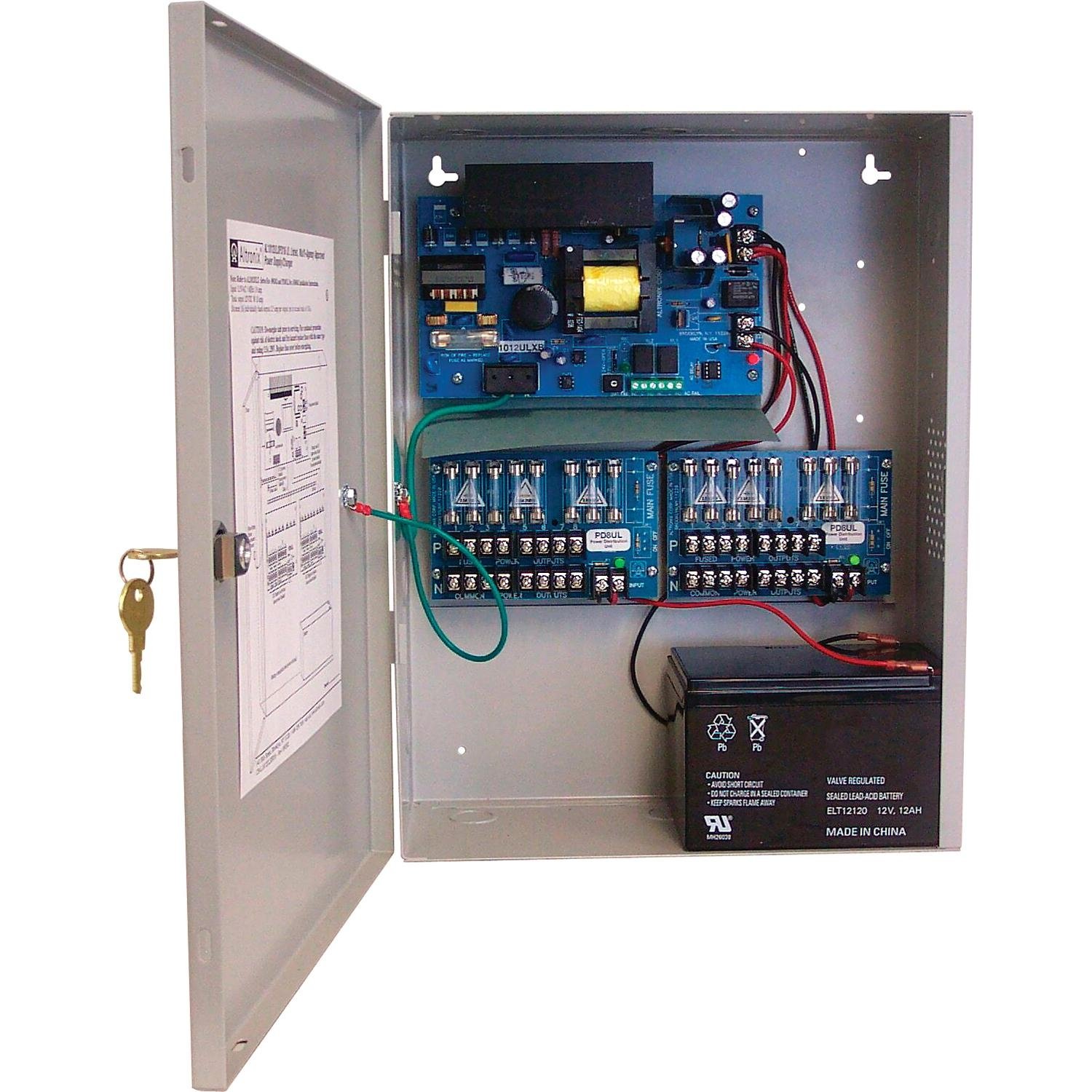 Altronix AL1012ULXPD16 16 SupplyCharger-12VDC @ 10 amp, Fused Non-Power outputs
