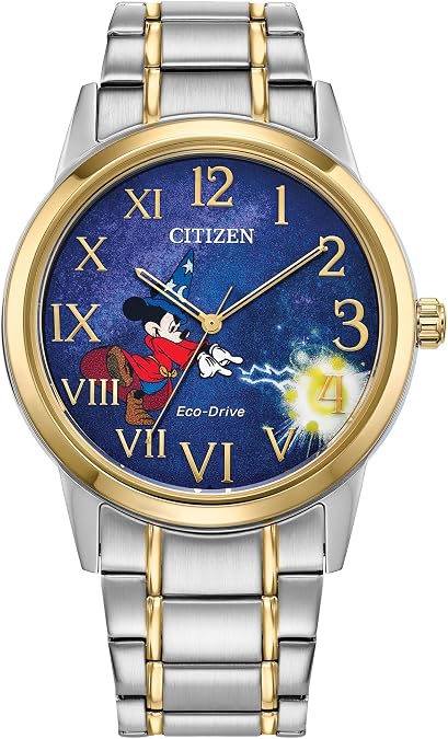 CITIZEN Men's Eco-Drive Mickey Mouse 40mm Stainless Steel FE7064-71W