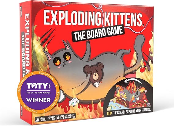 Exploding Kittens The Board Game, 2-6 Players, Age 7+