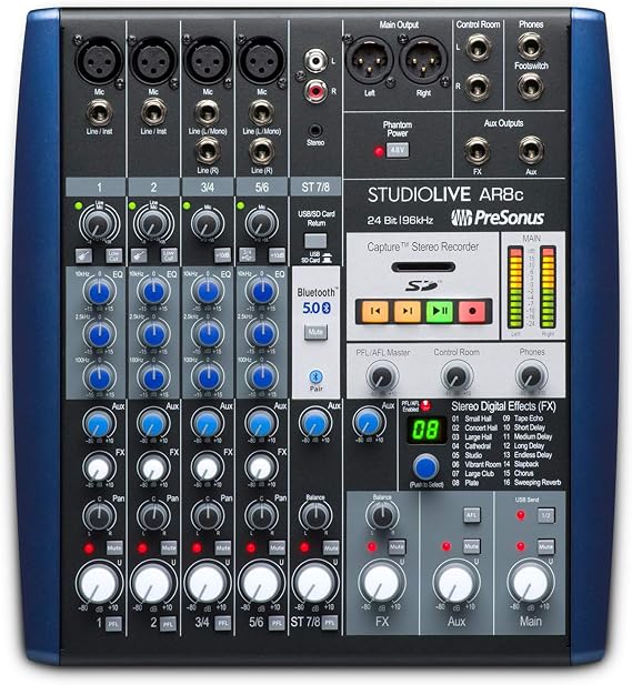 PRESONUS StudioLive AR8 8-Channel USB Studio Recording Mixer Audio Interface