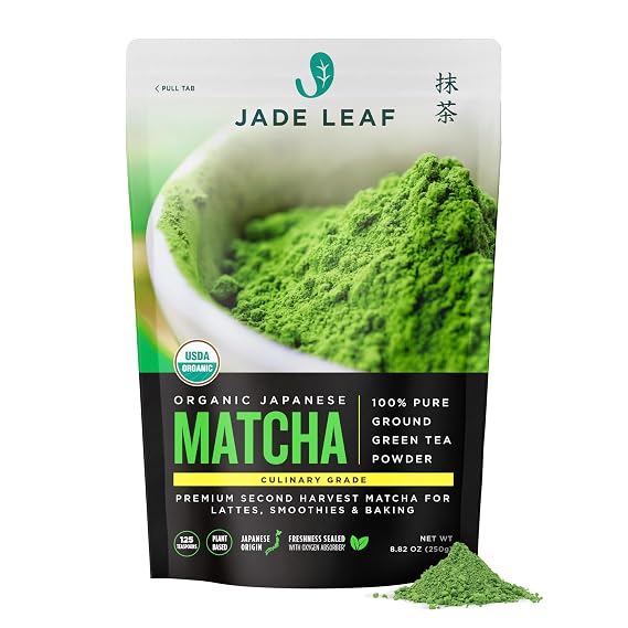 Jade Leaf Matcha Organic Culinary Grade Matcha Powder - Japanese Green tea for Baking, Smoothies, Lattes, and Skin Care, 250g / 8.8 Ounce (Pack of 1)
