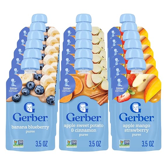Gerber Toddler Assorted Fruit Variety Pouches, 3.5 Oz, 18 Pack