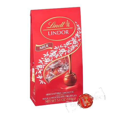 Lindt LINDOR Milk Chocolate Truffles, 5.1 Ounce