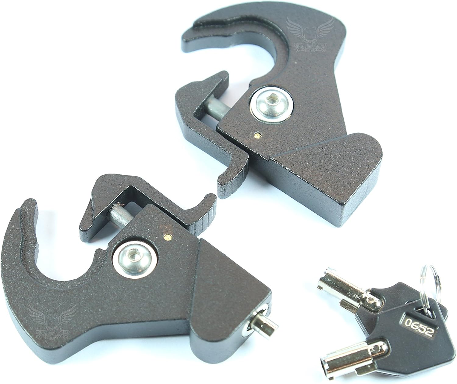 Locking Detachable Rotary Docking Latches for Harley-Davidson Touring, Softail, Dyna, Sportster – Sissy Bar and Luggage Rack Mounts – Includes Lock and Keys