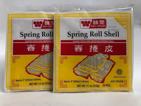Wei Chuan Spring Roll Shell 11 Oz / 25 Sheets per Pack (2-Pack)
