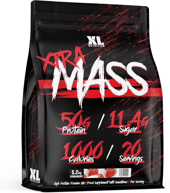 Mass Gainer 5.2kg Strawberry 1000 Calories 50g Protein