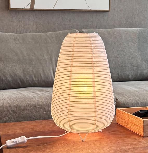 Rice Paper Table lamp, Bedside Paper Lantern Desk lamp for Bed Room/Study, Standing lamp Room Decoration,Ambient Lighting Night Stand