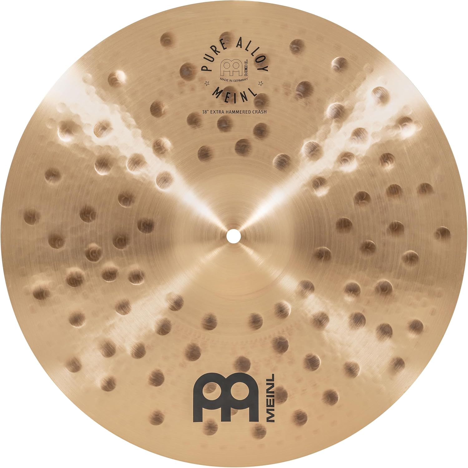 MEINL Cymbals Minel Pure Alloy Series Crash Cymbal 18 Extra Hammered Crash PA18EHC