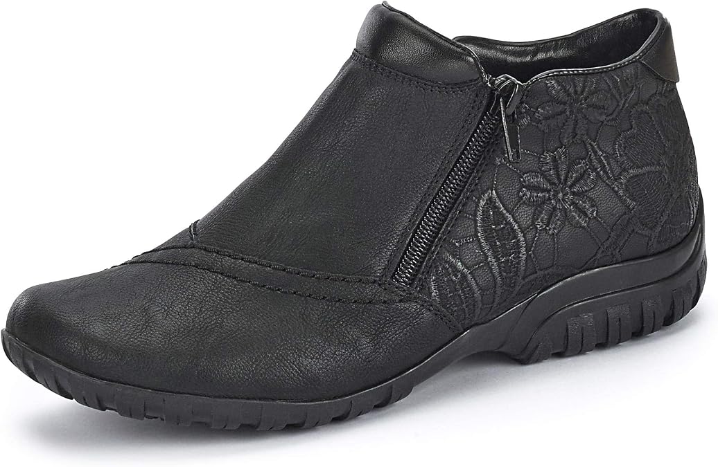 Rieker 73488-00 Damen Stiefelette Synthetik schwarz schwarz