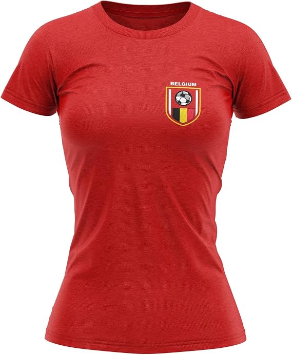 Belgium Badge Soccer Jersey Football Shirt for Women, Belgian Football Apparel, Soccer Gameday Gifts