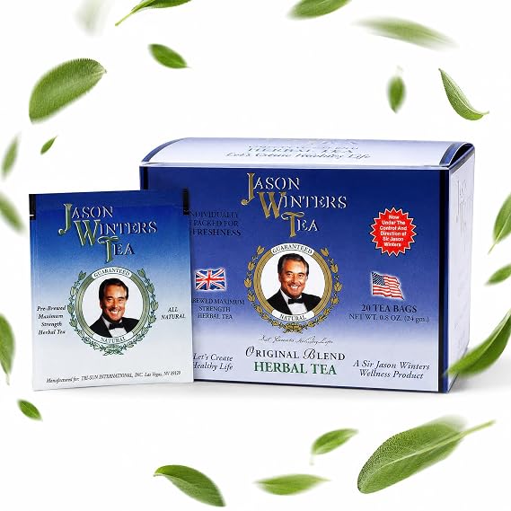Jason Winters Original Blend Tea Bags with Sage, Herbal Tea, Sage Blend, 20 Count
