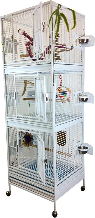 A&E Cage Co. Triple Stack, 24"x22", Platinum