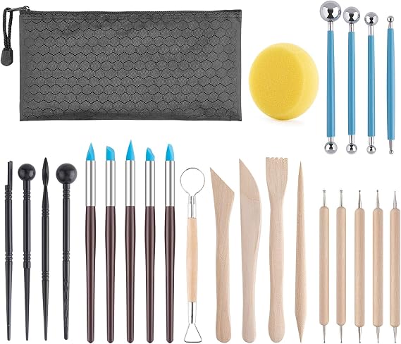 Luney 25PCS Polymer Clay Sculpting Tools Kit, Pottery Tools